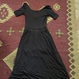 Jersey Knit Bordeaux Maxi Dress